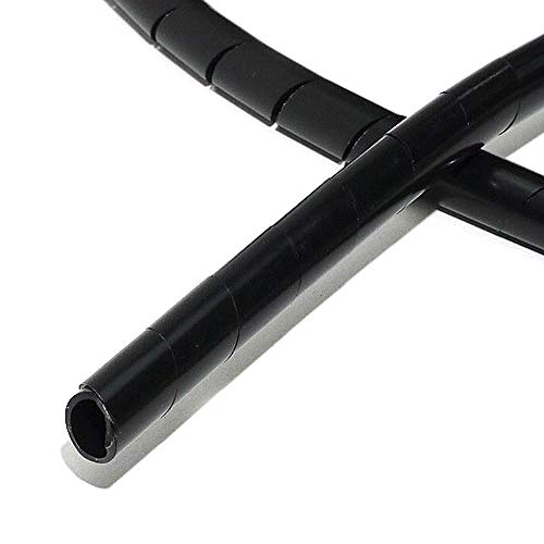 スパイラルチューブ 袋入 5.0M 内径12mm/外形14mm 屋外用耐候性 KS12B 黒